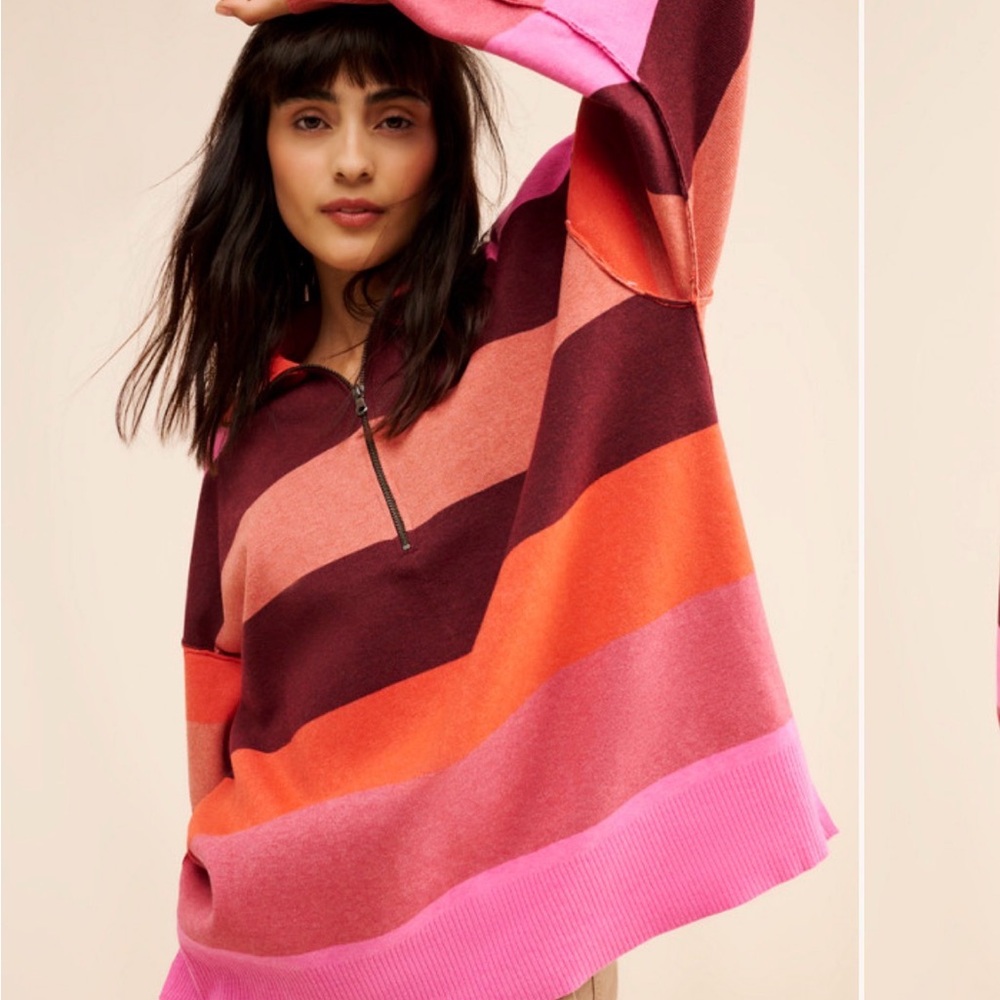 Free People striped Knit Sweater